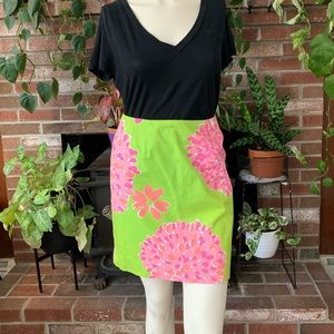 Lilly Pulitzer white label floral hydrangea skirt